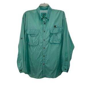Reel Legends Shirt Mens XL Fishing Button Down Long Sleeve Vented Back